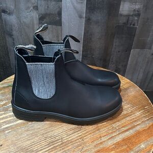 Black Leather Chelsea Boots
